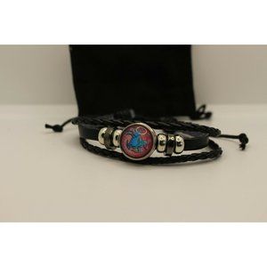 Cancer Astrology Constellation Zodiac Sign Horoscope Leather Band Bracelet
